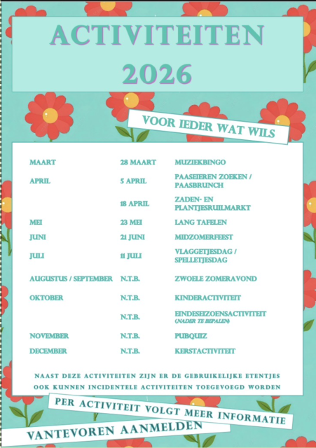 Activiteiten VTVLusthof 2026